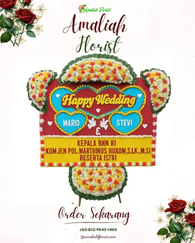 Karangan Papan Bunga Pernikahan di Jw Marriott Jakarta – Ballroom